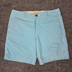 Hollister Mens Blue Gingham Button Fly Shorts Size 32 Pacific Merchants‎